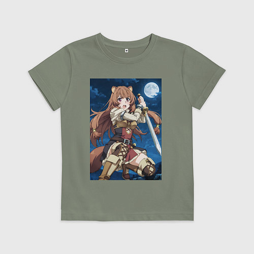 Детская футболка Рафталия сражается в ночи / Авокадо – фото 1