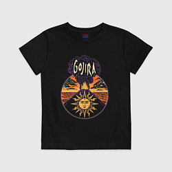 Футболка хлопковая детская Gojira - Magma, цвет: черный