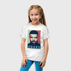 Футболка хлопковая детская Drake, цвет: белый — фото 2