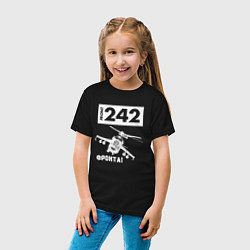 Футболка хлопковая детская Front 242 - фронта, цвет: черный — фото 2