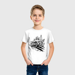 Футболка хлопковая детская Вольво viking, цвет: белый — фото 2