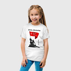 Футболка хлопковая детская Знамя победы на рейхстаге, цвет: белый — фото 2