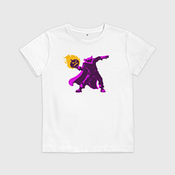 Футболка хлопковая детская Halloween fire, цвет: белый