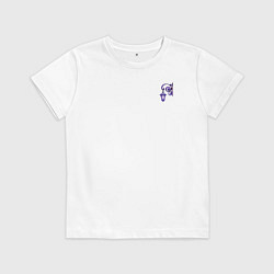 Футболка хлопковая детская Фиолетовый уличный фонарь, цвет: белый