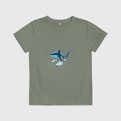 Футболка хлопковая детская Brainrot animals тралалело тралала мем, цвет: авокадо