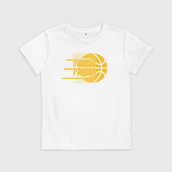 Футболка хлопковая детская Pacers play, цвет: белый