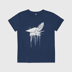 Футболка хлопковая детская Символ знаний и творчества, цвет: тёмно-синий