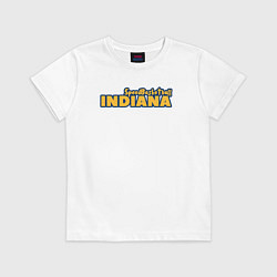 Футболка хлопковая детская Speed basketball Indiana, цвет: белый