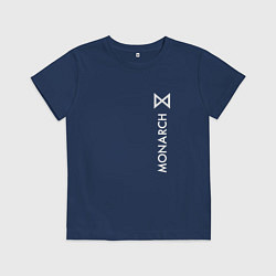 Футболка хлопковая детская Монарх - Годзилла, цвет: тёмно-синий