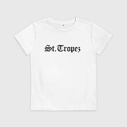 Футболка хлопковая детская Сен-Тропе Франция, цвет: белый