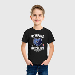 Футболка хлопковая детская Memphis Grizzlies - NBA team, цвет: черный — фото 2