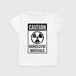 Детская футболка Осторожно - радиоактивные материалы
