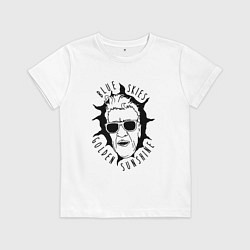 Футболка хлопковая детская Blue Skies Golden Sunshine, цвет: белый