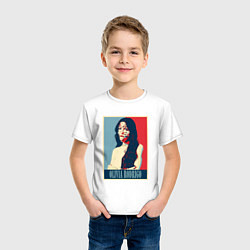 Футболка хлопковая детская Оливия Родриго, цвет: белый — фото 2
