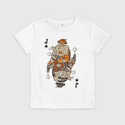 Футболка хлопковая детская Слон джокер, цвет: белый