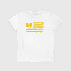 Футболка хлопковая детская Wu-tang clan USA, цвет: белый