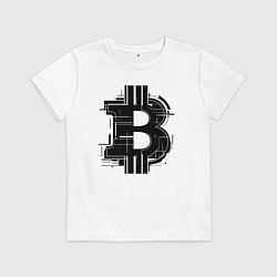 Футболка хлопковая детская Urban биткоин, цвет: белый