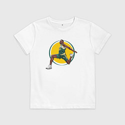 Футболка хлопковая детская Шон Кемп, цвет: белый