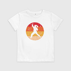 Футболка хлопковая детская Judo girl, цвет: белый