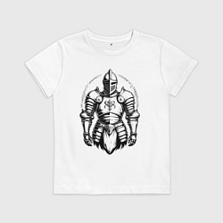 Футболка хлопковая детская Доспехи чести, цвет: белый