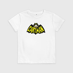 Футболка хлопковая детская Cartman Batman, цвет: белый