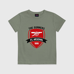 Футболка хлопковая детская FC Arsenal: The Gunners, цвет: авокадо