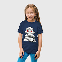 Футболка хлопковая детская HC Anaheim Ducks, цвет: тёмно-синий — фото 2