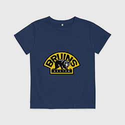 Футболка хлопковая детская HC Boston Bruins Label, цвет: тёмно-синий