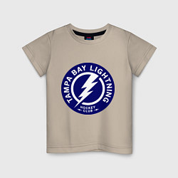 Футболка хлопковая детская HC Tampa Bay Lightning, цвет: миндальный