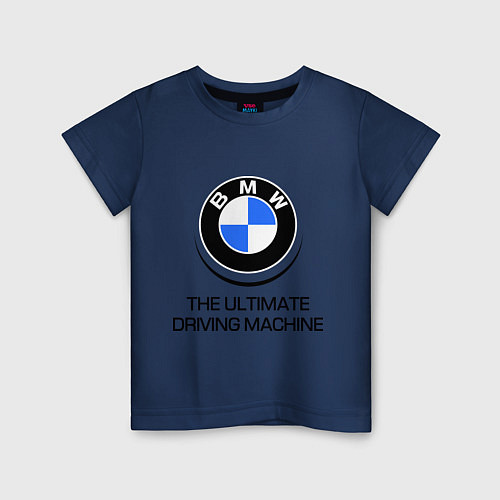 Детская футболка BMW Driving Machine / Тёмно-синий – фото 1