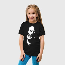 Футболка хлопковая детская Ленин: фигу вам, цвет: черный — фото 2