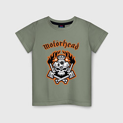 Футболка хлопковая детская Motorhead, цвет: авокадо