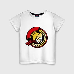 Футболка хлопковая детская HC Ottawa Senators Alternative, цвет: белый