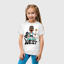 Футболка хлопковая детская Kanye West Boy, цвет: белый — фото 2