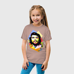 Футболка хлопковая детская Che Guevara Art, цвет: пыльно-розовый — фото 2