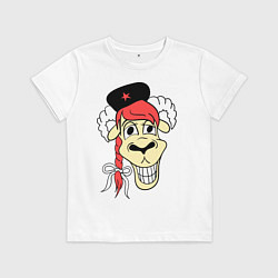 Футболка хлопковая детская Козочка, цвет: белый