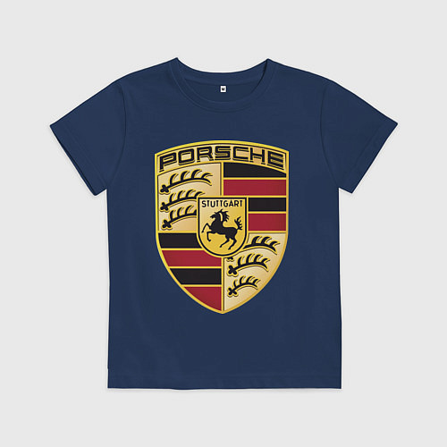 Детская футболка Porsche / Тёмно-синий – фото 1