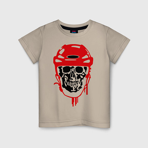 Детская футболка Мертвый хоккеист / Миндальный – фото 1