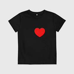 Футболка хлопковая детская I love Metallica, цвет: черный