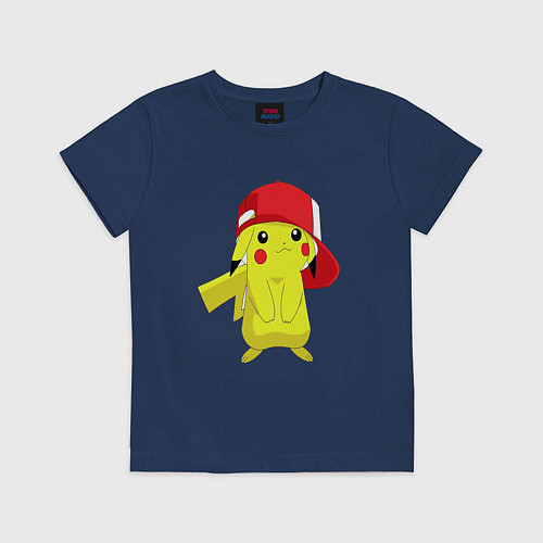 Детская футболка Пикачу / Тёмно-синий – фото 1