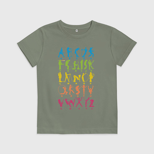 Детская футболка Алфавит рока / Авокадо – фото 1