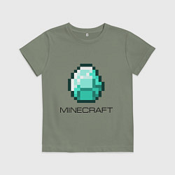 Футболка хлопковая детская Minecraft Diamond, цвет: авокадо