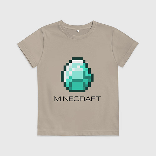 Детская футболка Minecraft Diamond / Миндальный – фото 1