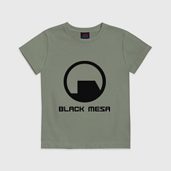 Футболка хлопковая детская Black Mesa: Logo, цвет: авокадо