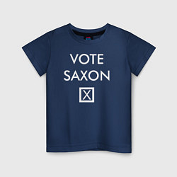 Футболка хлопковая детская Vote Saxon, цвет: тёмно-синий