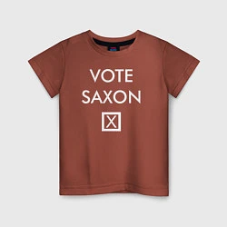 Футболка хлопковая детская Vote Saxon, цвет: кирпичный