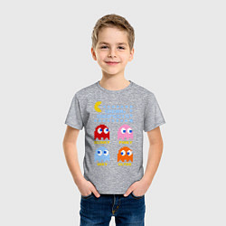 Футболка хлопковая детская Pac-Man: Usual Suspects, цвет: меланж — фото 2