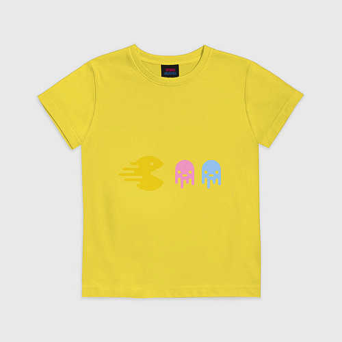 Детская футболка Pac-Man: Fast Eat / Желтый – фото 1