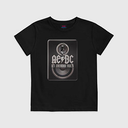 Футболка хлопковая детская AC/DC: Let there be rock, цвет: черный