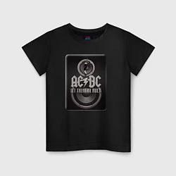 Футболка хлопковая детская AC/DC: Let there be rock, цвет: черный
